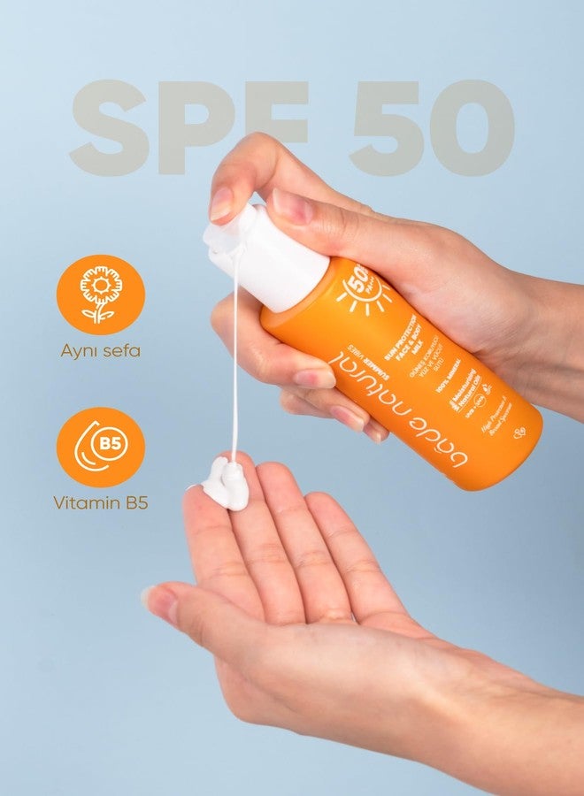 Bade Natural Mineral Sunscreen Milk SPF 50 – Broad Spectrum UVA/UVB Protection for Face & Body with Zinc Oxide, Calendula Oil & Vitamin B5 – 3.38 fl oz - Image 3